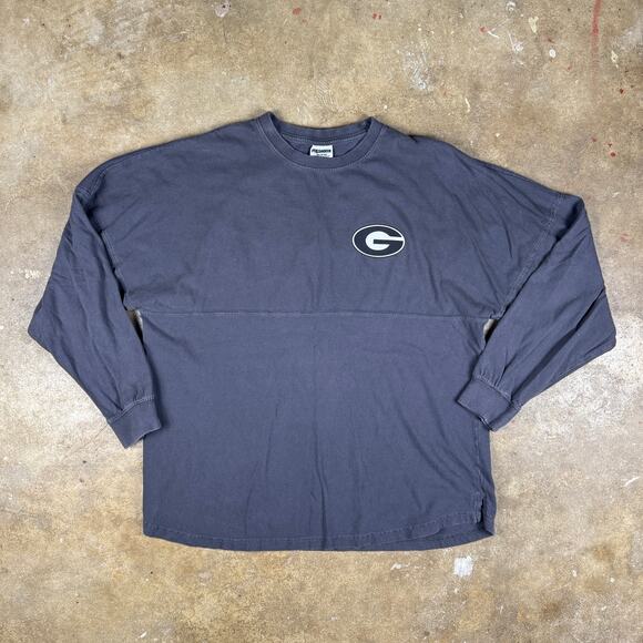 Georgia Bulldogs Women’s Pressbox Long Sleeve Relaxed Jersey Tee Size Small Gray - Picture 1 of 12